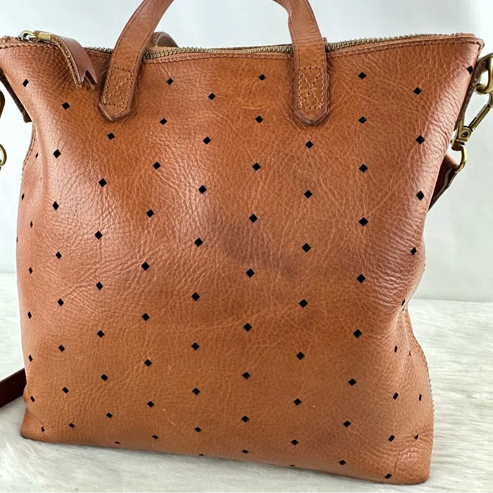 Madewell Brown Perforated Crossbody Bag - Picture 3 of 16